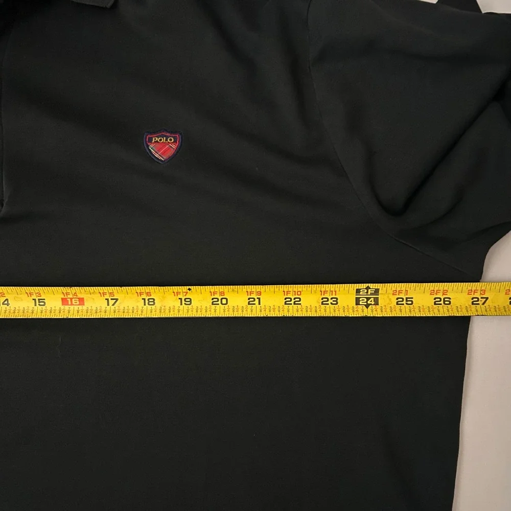 Polo Ralph Lauren Golf‎ Polo Shirt Mens XL Black Long Sleeve Cotton Crest Logo